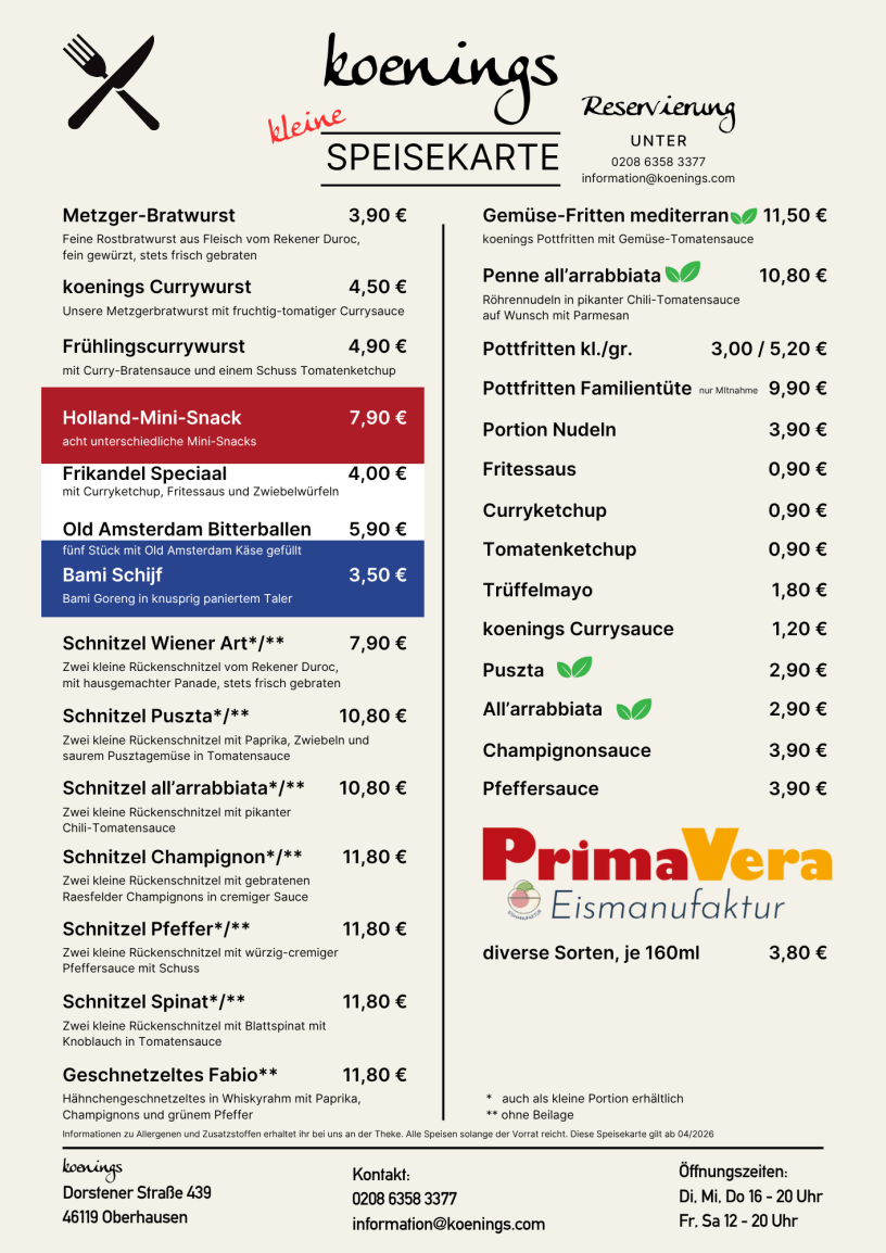 einfach leckere Speisen - Currywurst, Schaschlik, Frikandel, Schnitzel, Steaks & Co.